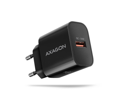 Ładowarka i akumulator AXAGON ACU-QC18  QC 18W, 1x port USB-A, QC3.0/AFC/FCP/SMART Czarna